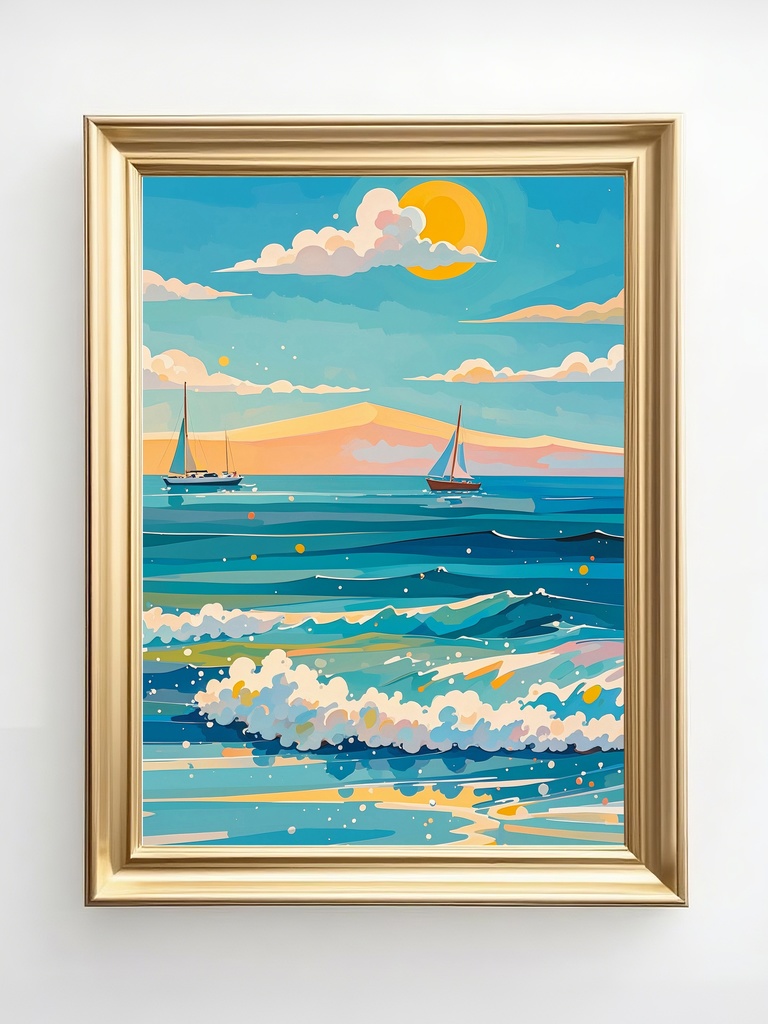 波音きらめく夕景