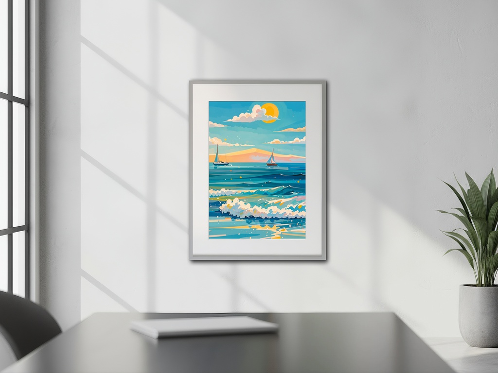 波音きらめく夕景