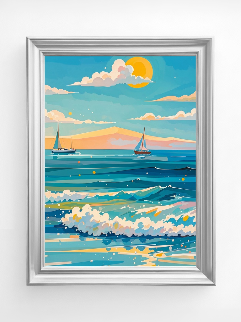 波音きらめく夕景