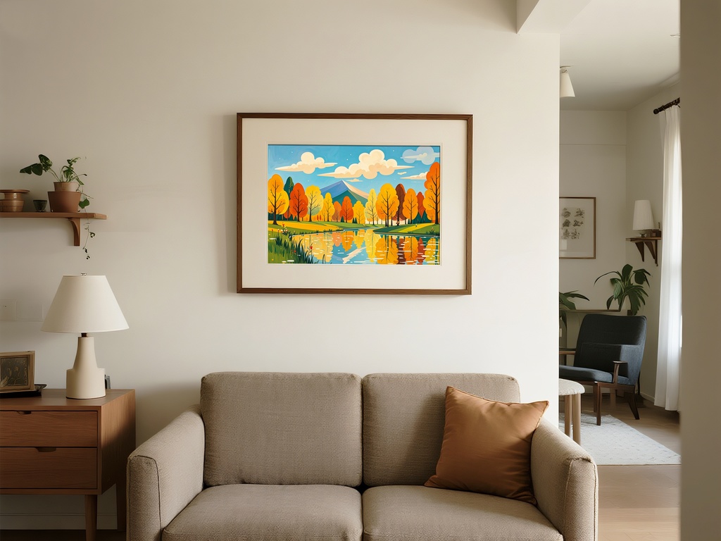 水面に映る秋光景