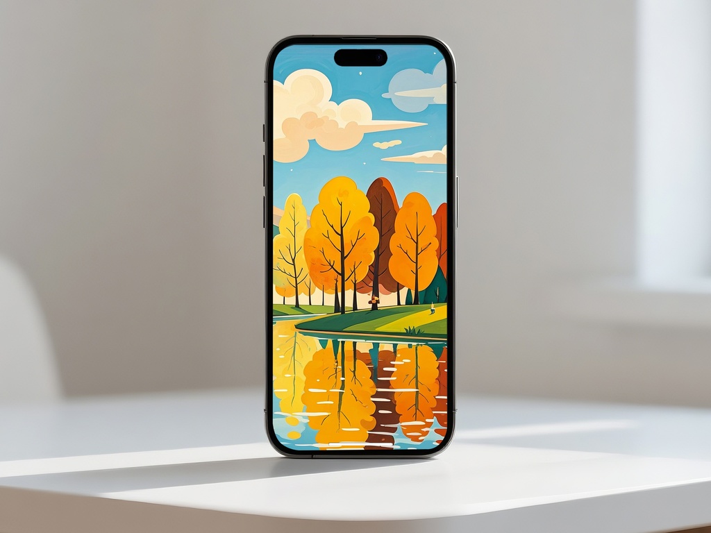 水面に映る秋光景