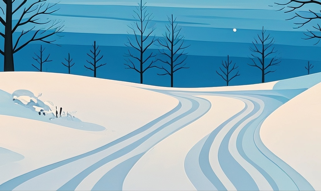 白銀峰と凍る湖面