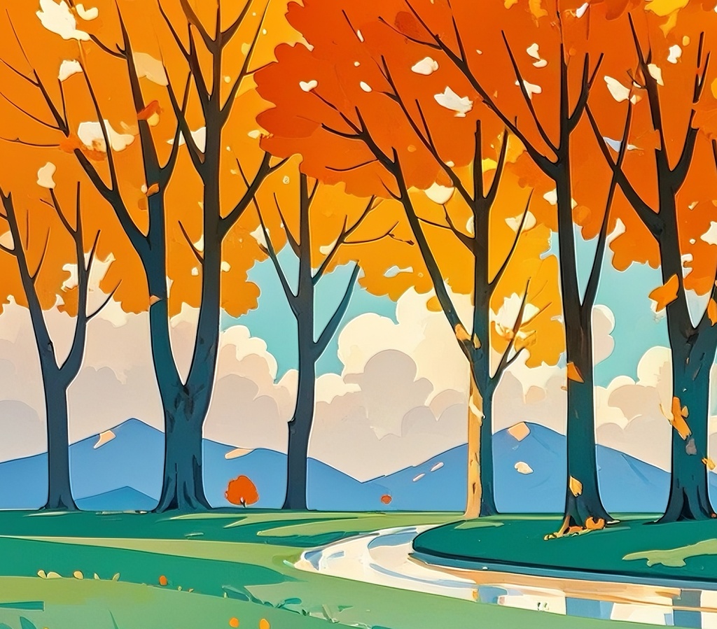 黄金色の秋並木