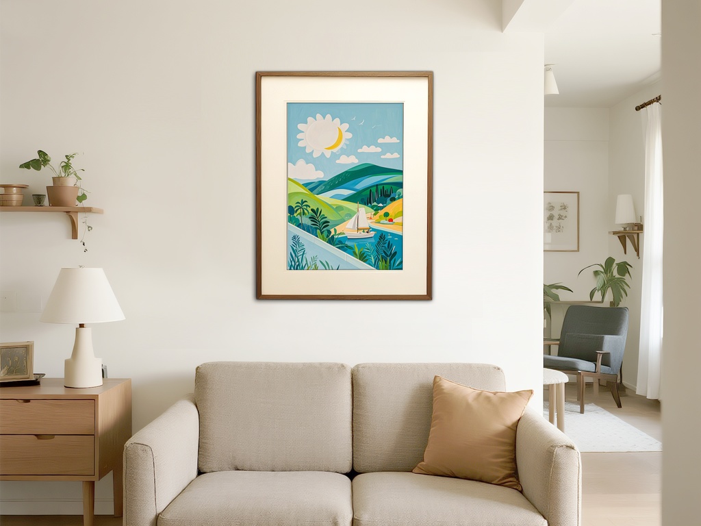 陽光そそぐ夏の丘