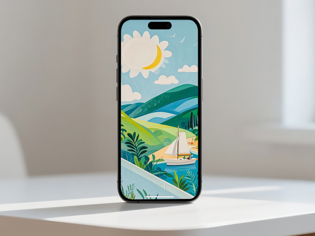 陽光そそぐ夏の丘