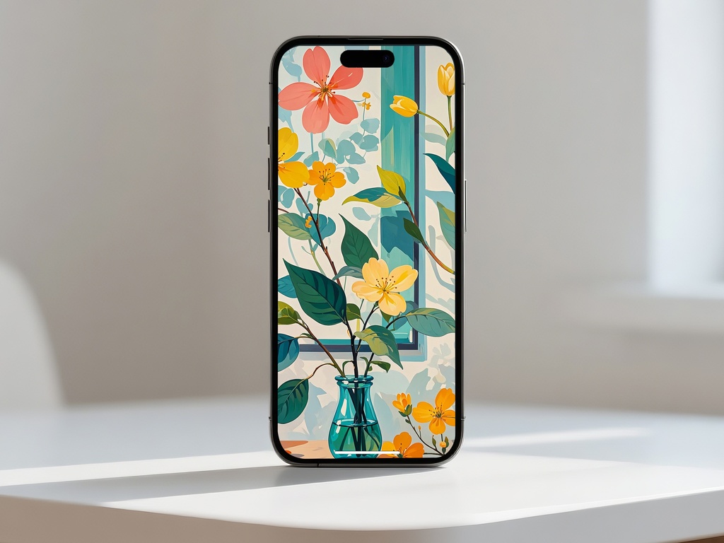 窓辺に咲く春の草花