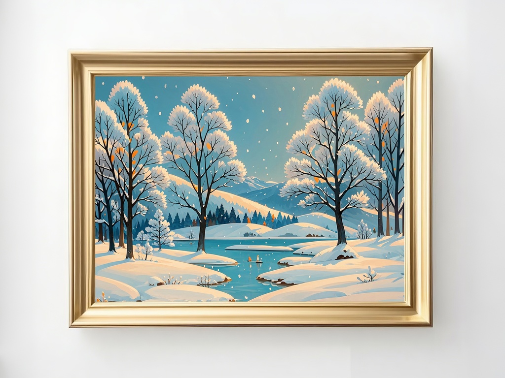 雪降る林の静けさ