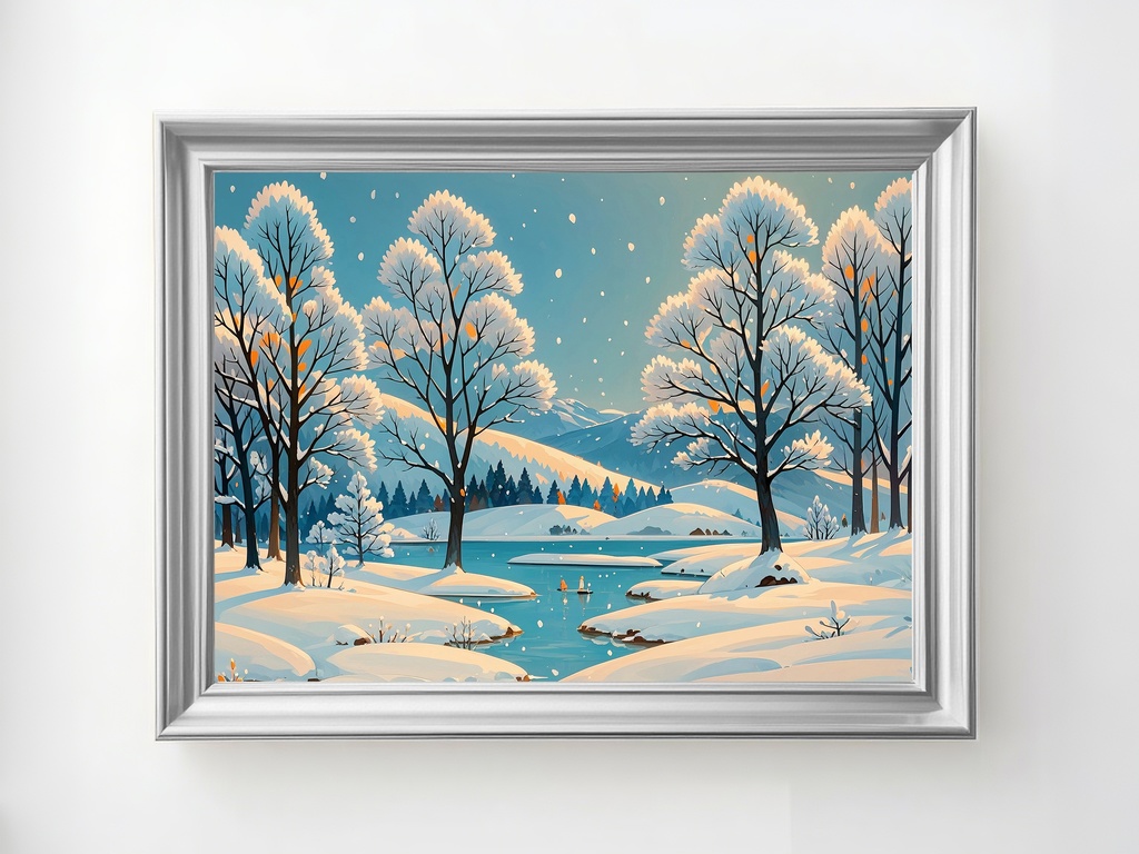 雪降る林の静けさ