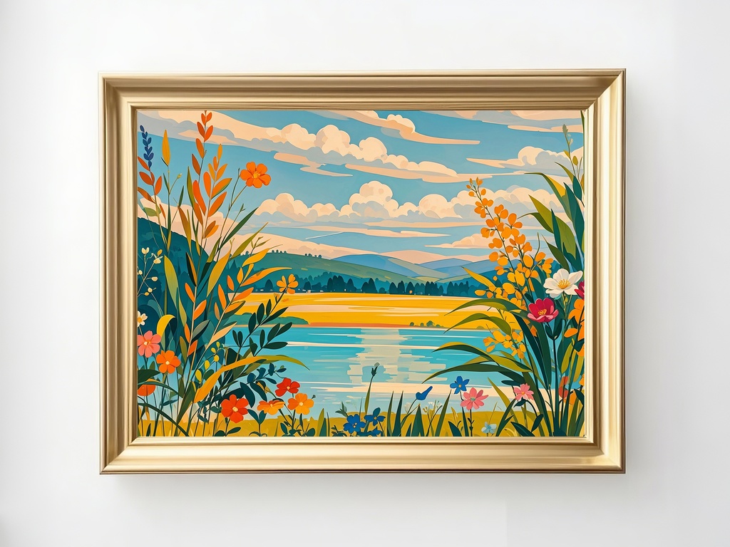 湖畔に咲く夏の花