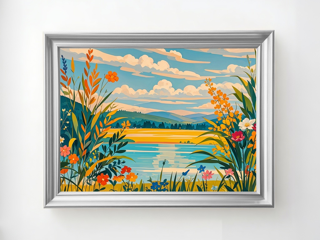 湖畔に咲く夏の花