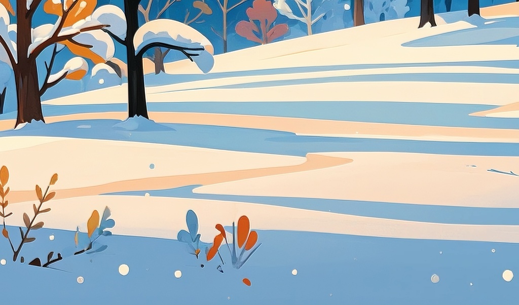 静寂の冬山と光