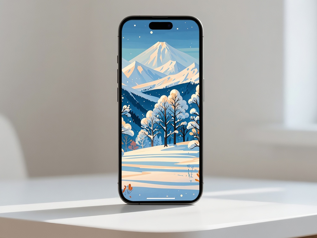 静寂の冬山と光