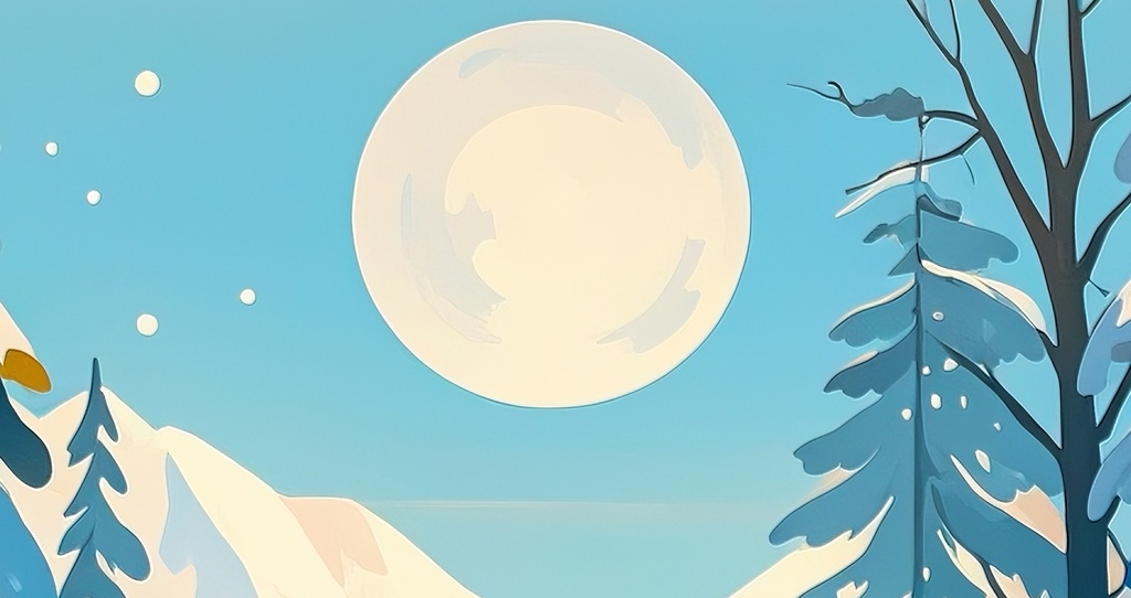 月光の雪渓を流れて