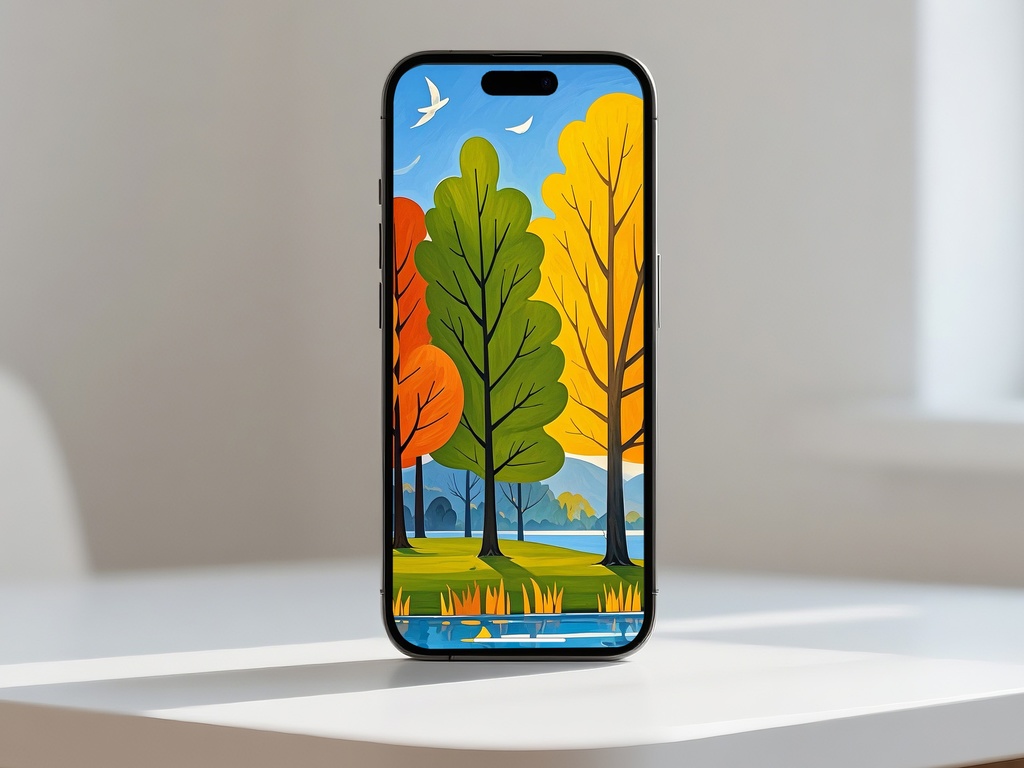 湖畔に揺れる秋彩