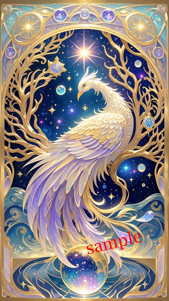 スマホ壁紙|白い鳳凰の浄化と癒し|風水・恋愛運・開運