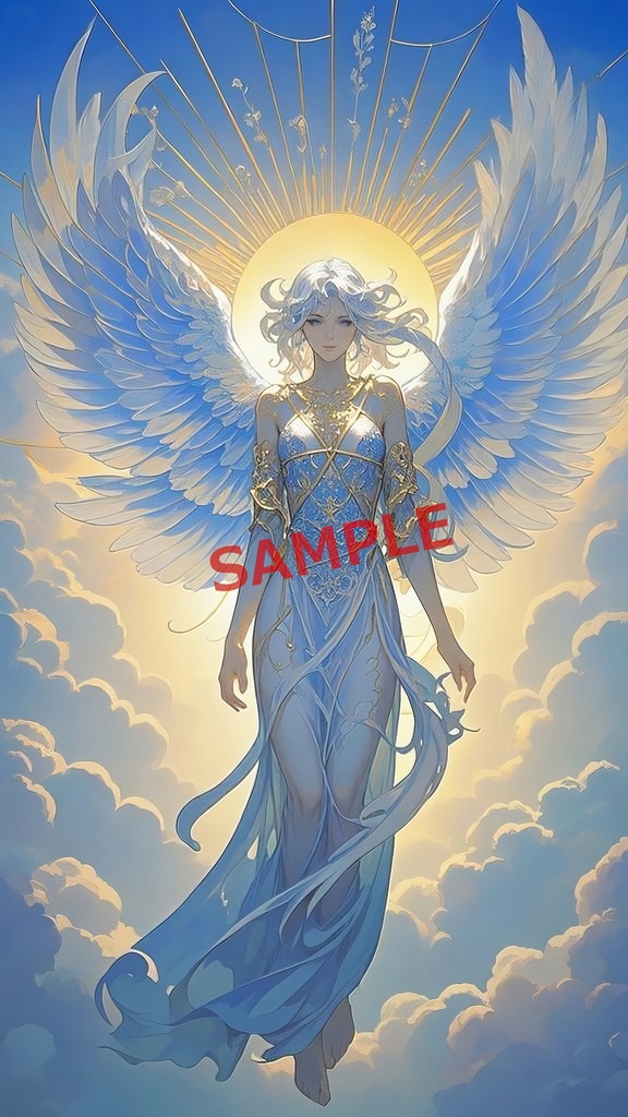 光に包まれる癒しの天使