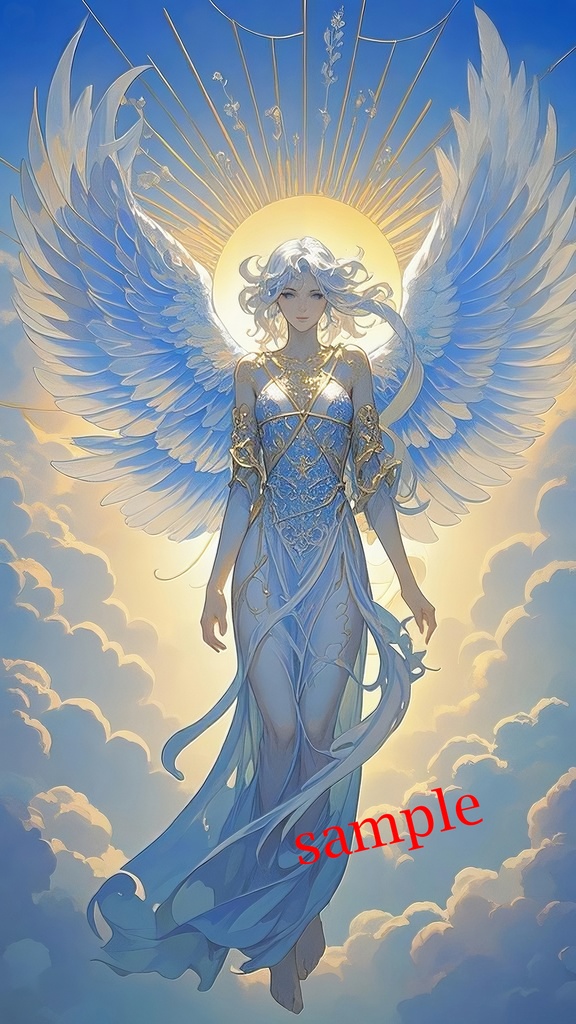 光に包まれる癒しの天使