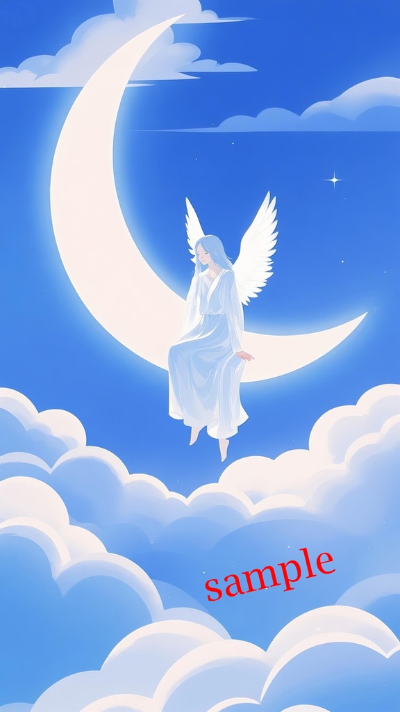 希望と未来の明るい月の天使