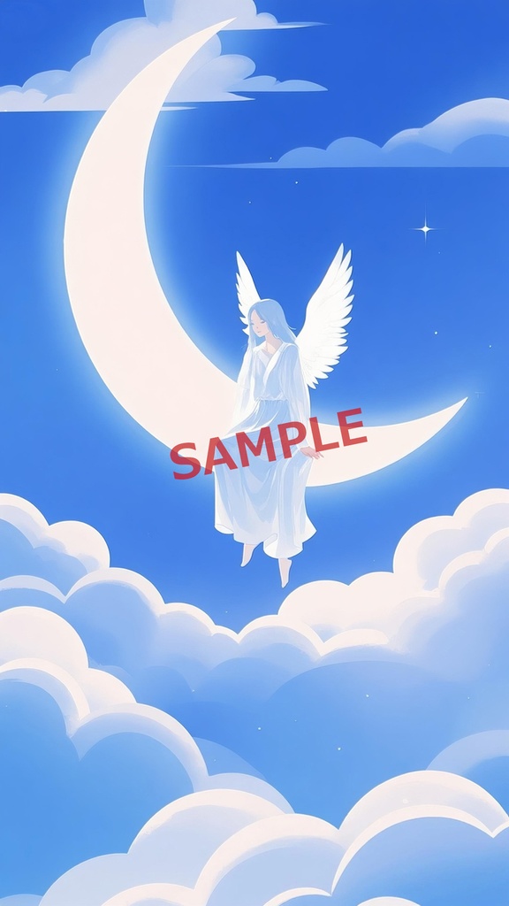 希望と未来の明るい月の天使
