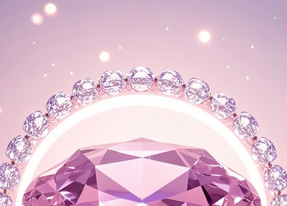 愛と調和のピンククリスタルハート