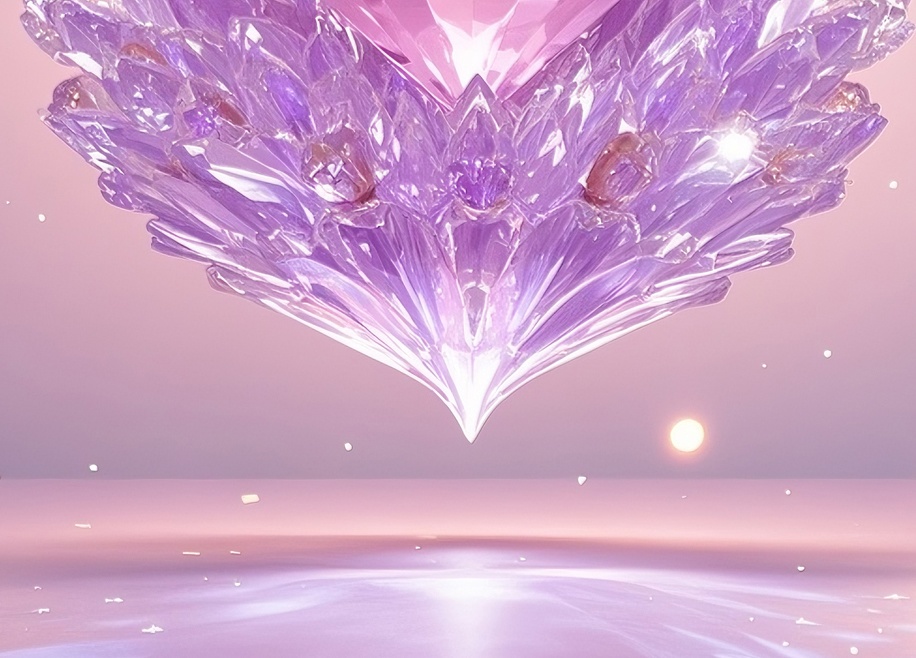 愛と調和のピンククリスタルハート