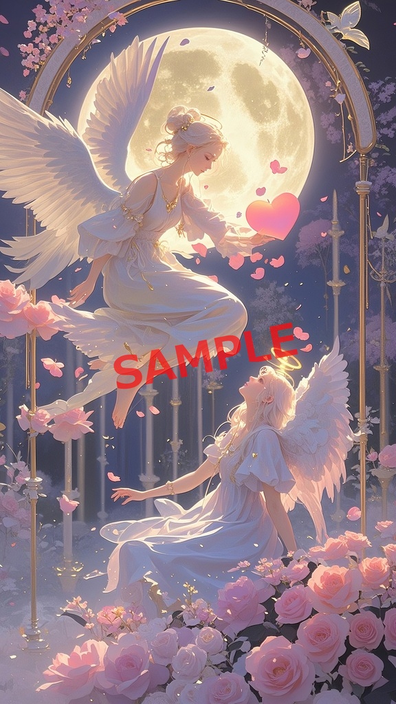 満月に祈る愛の天使たち
