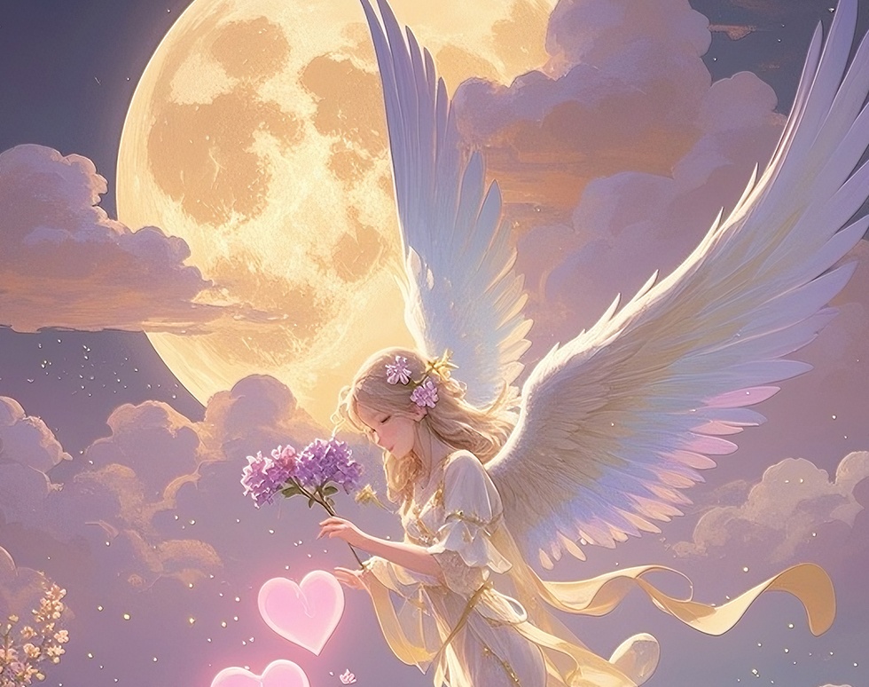 愛情運を優しく高める月夜の天使