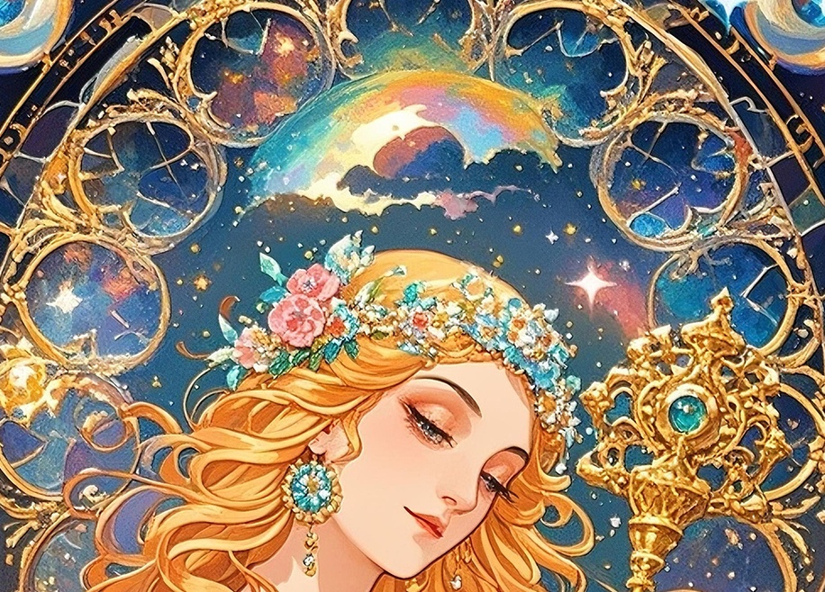 恋愛運・良縁運の花と優美の女神