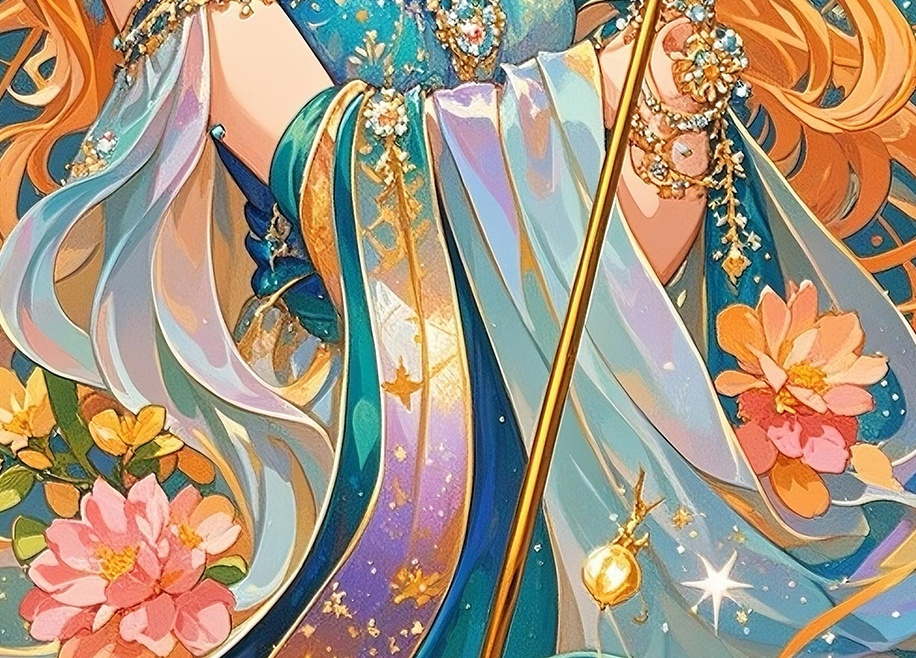 恋愛運・良縁運の花と優美の女神