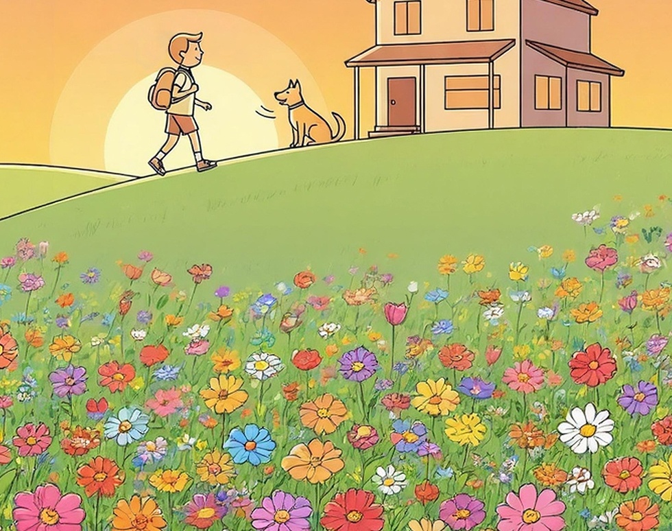 花咲く丘の帰り路