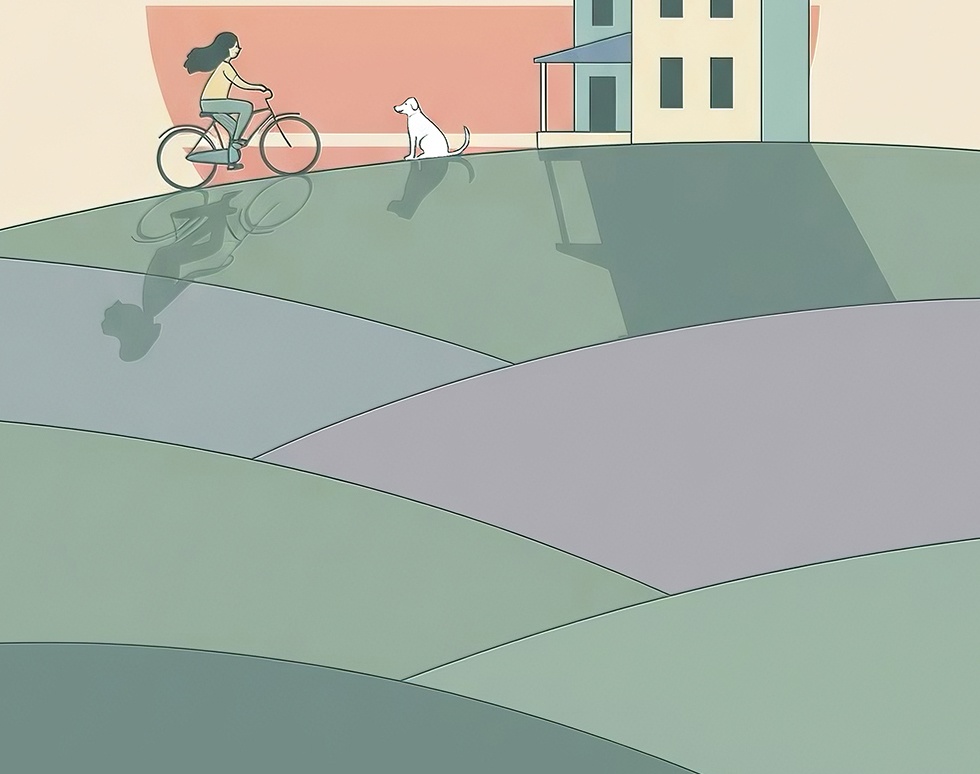 愛犬のいる帰り道