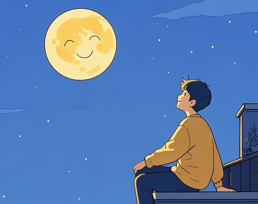 月と話せる静かな夜