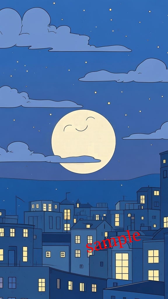 満月とともに眠る街