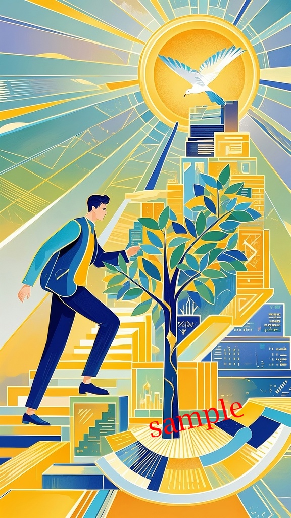 未来へ進む成功の光