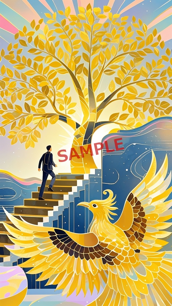 黄金の樹と幸運の鳳凰