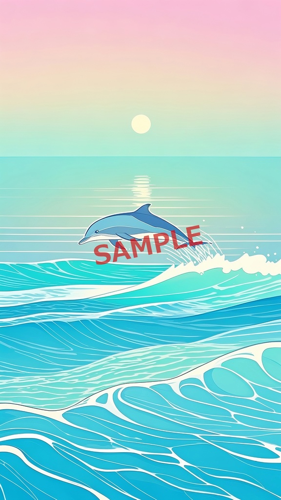 希望の海を泳ぐイルカ