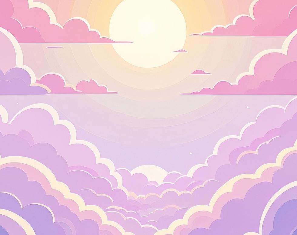 光に包まれる雲