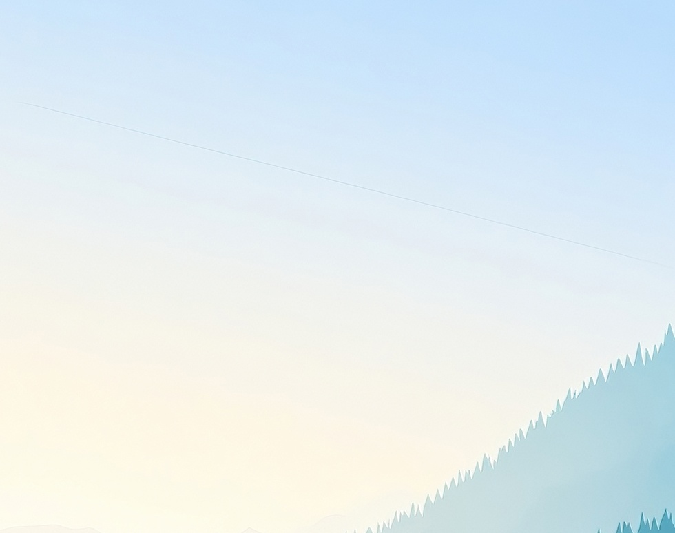 朝の光に輝く湖