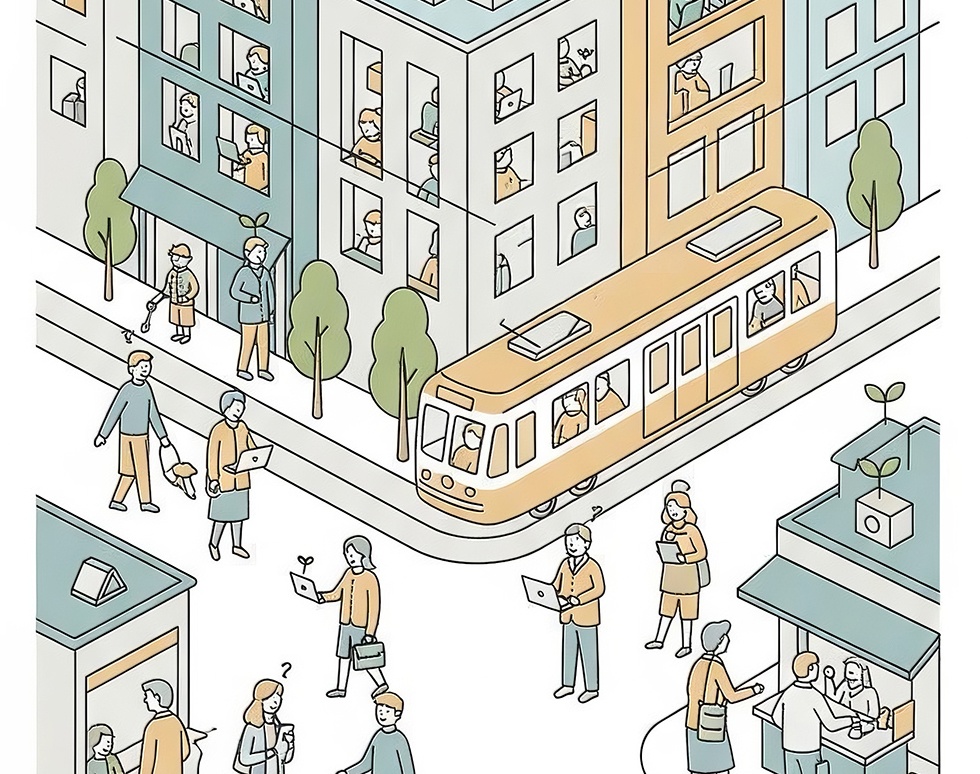 春の訪れを待つ街