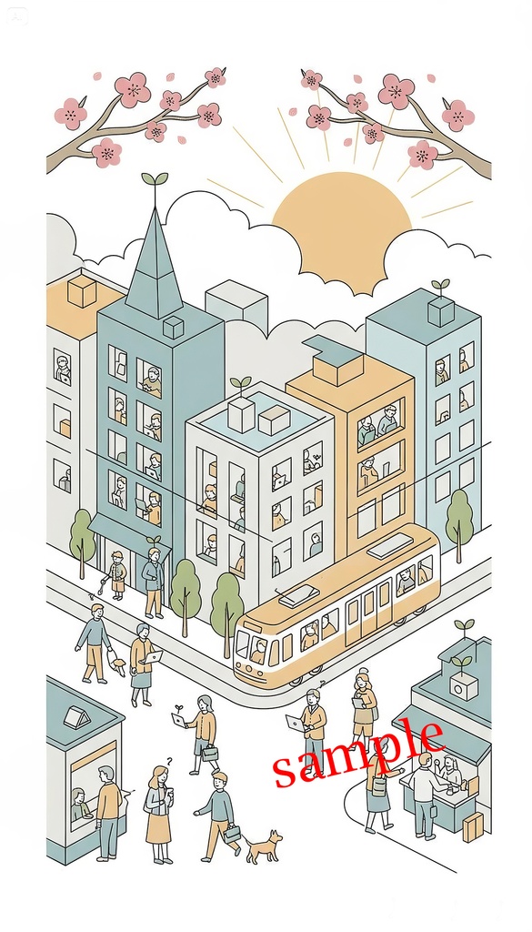 春の訪れを待つ街