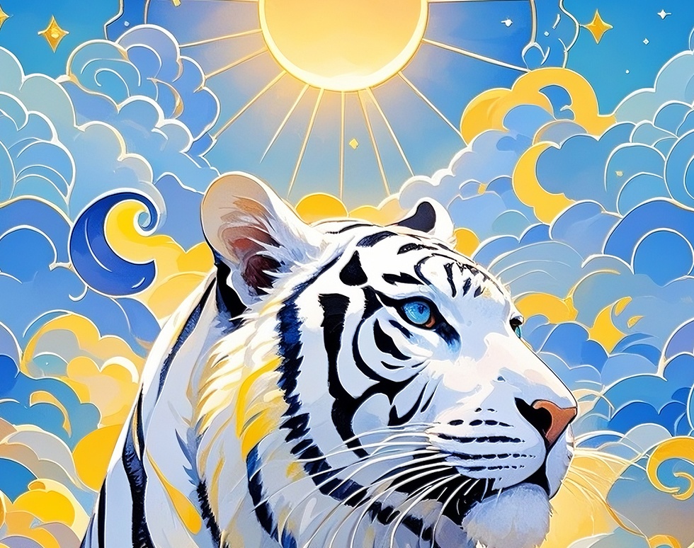 決意と飛躍の虎