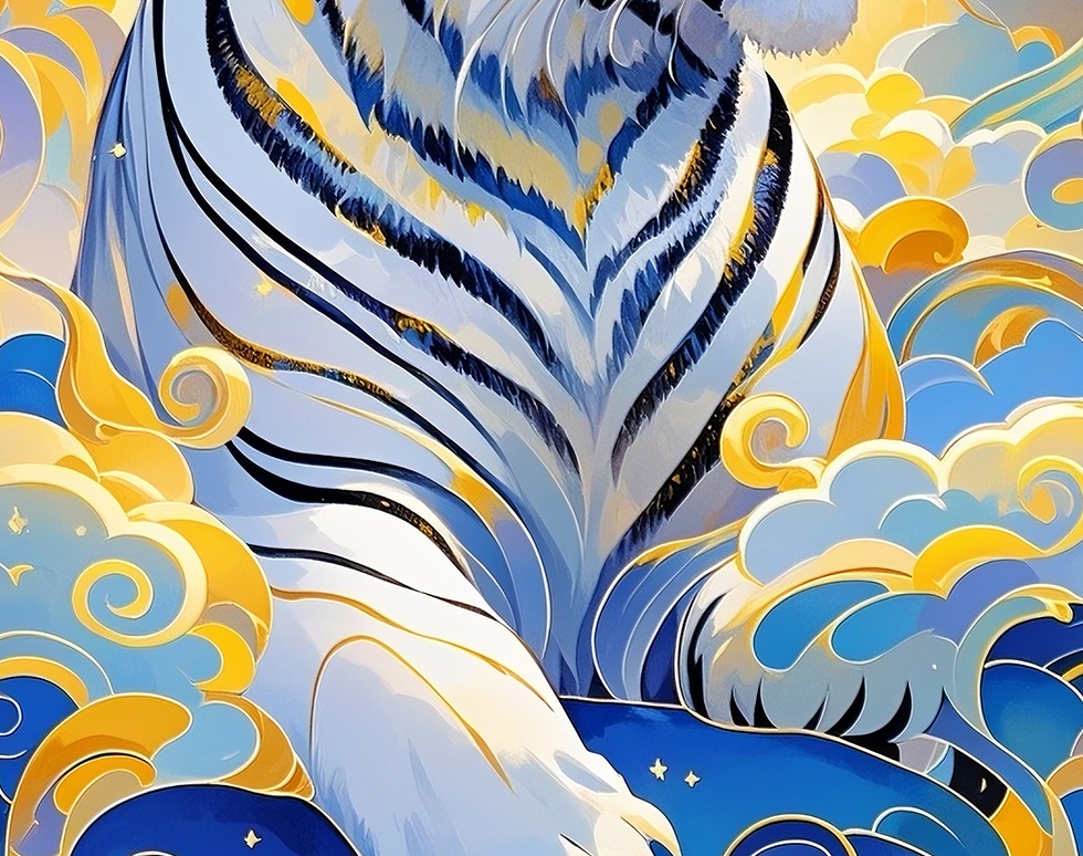 決意と飛躍の虎