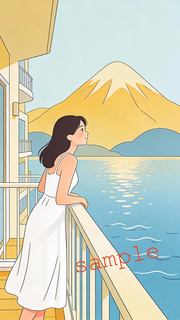 山と湖の静かな休日