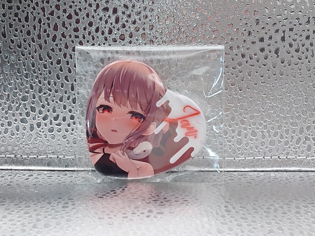 白幽れい ハート型缶バッジ
