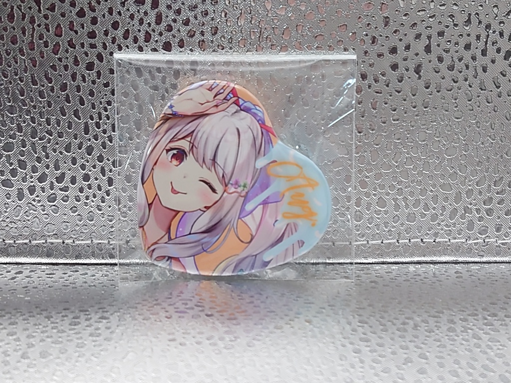 白幽れい ハート型缶バッジ