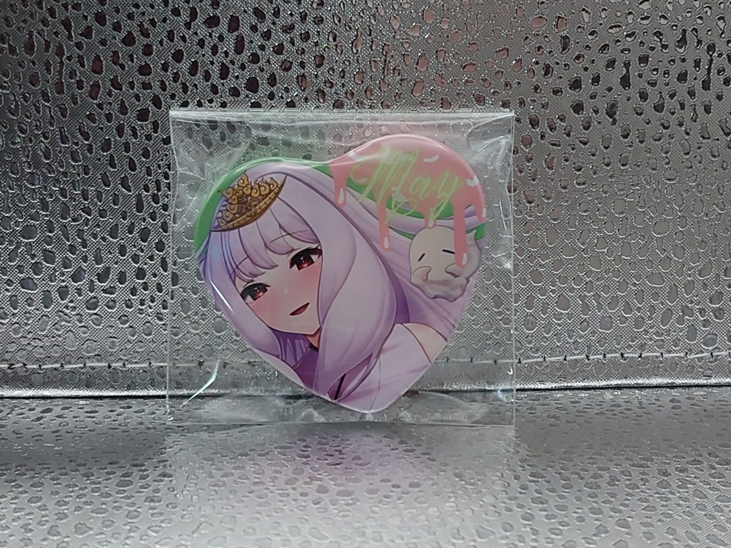 白幽れい ハート型缶バッジ