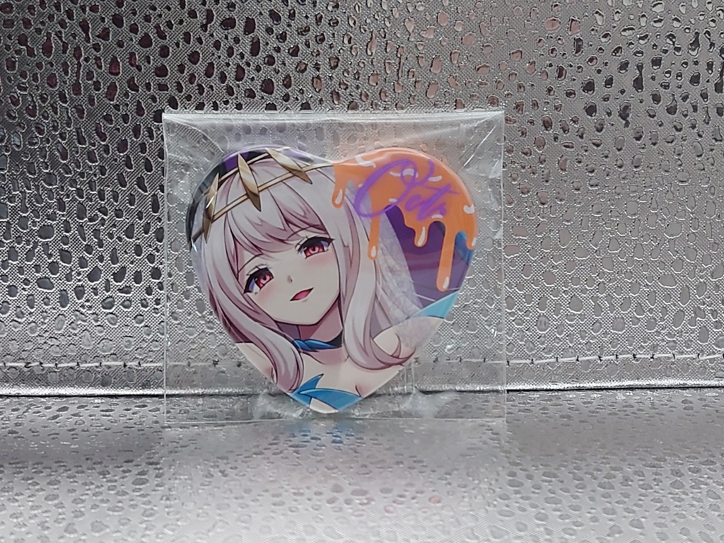 白幽れい ハート型缶バッジ