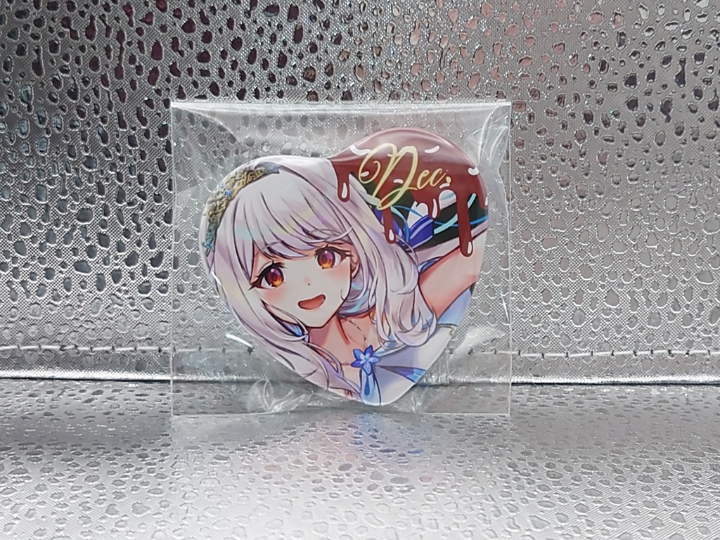 白幽れい ハート型缶バッジ