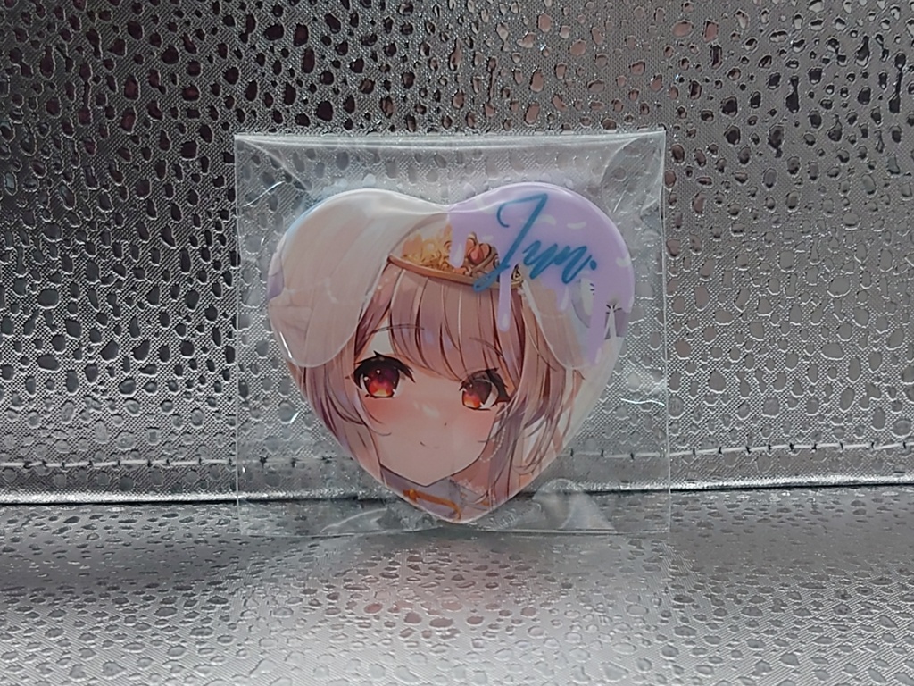 白幽れい ハート型缶バッジ