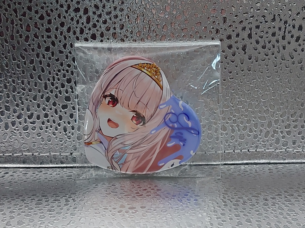 白幽れい ハート型缶バッジ